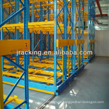 Save cost and space racks, Jracking warehouse high density store electric mobile 2nd hand pallet racking system